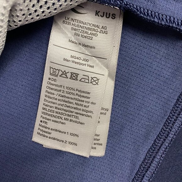 KJUS Westport Vest Men's 54 XL Blue UPF 30+ Performance Golf Stretch Hiking - Picture 6 of 9